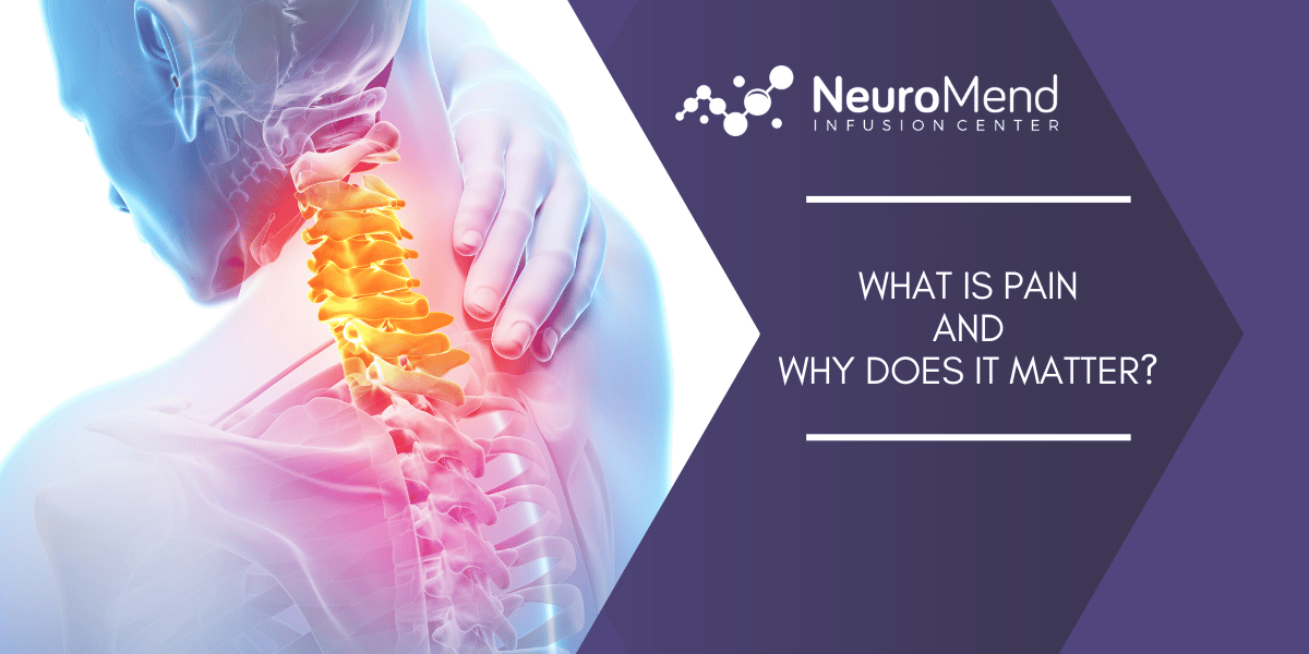 Skeletal graphic with inflamed area in neck