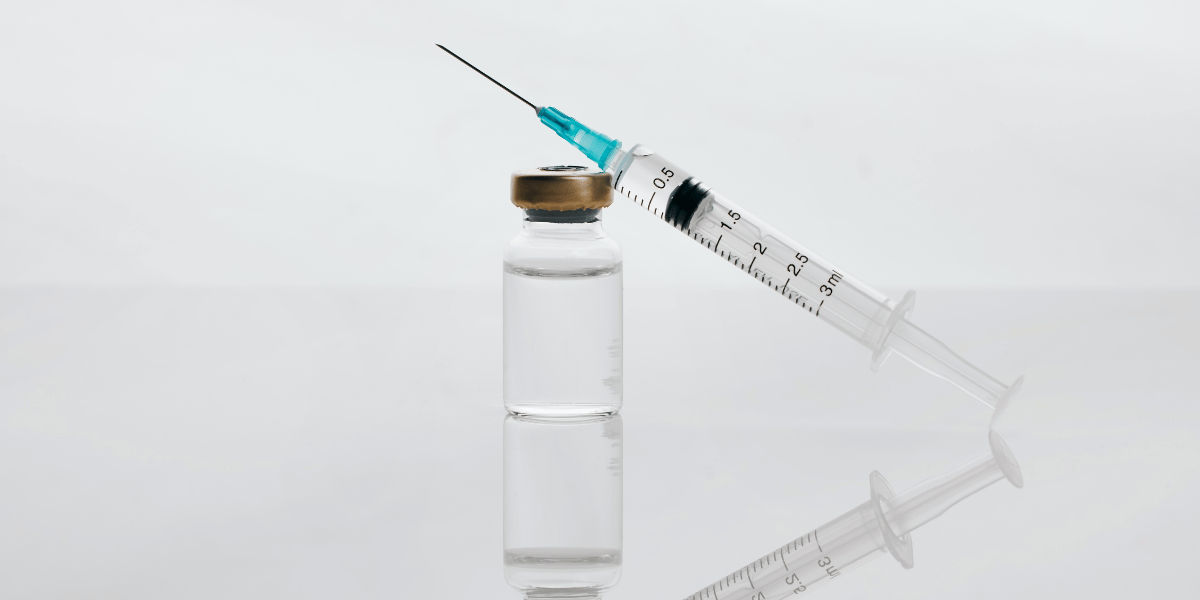 Ketamine in a glass bottle with Syringe